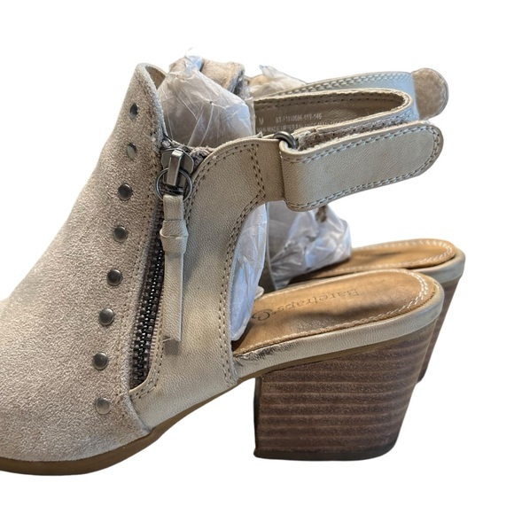 BareTrap Open Toe Open Heel Suede Short Heeled Shoes Size 7M - Picture 4 of 10